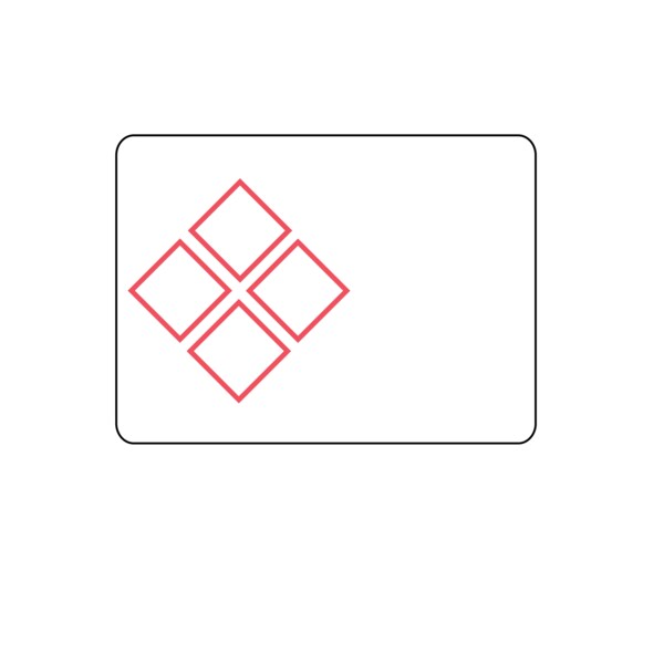 GHS Label, Blank w/4 Diamonds 2-15/16" x 4"